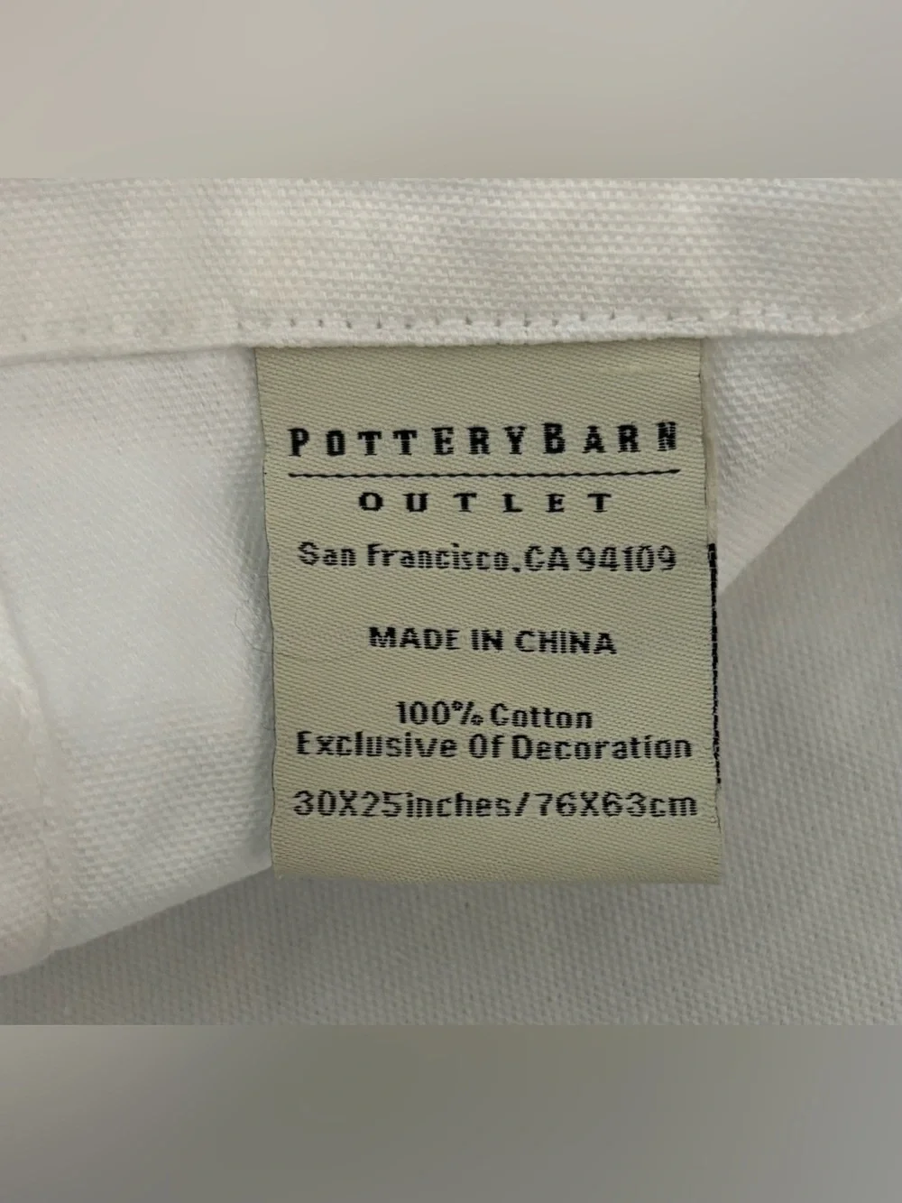 POTTERY BARN White w/ Red Lobster “Lobster Feast” Cotton Apron 30x25”